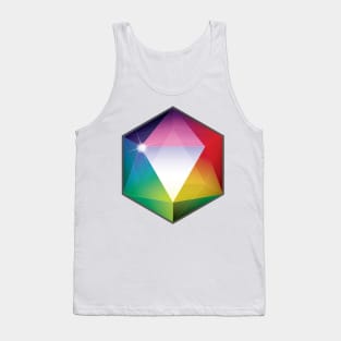 Rainbow Transparent 20 Sided Die Tank Top